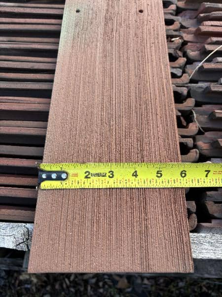 Example reclaimed clay roof tile front view